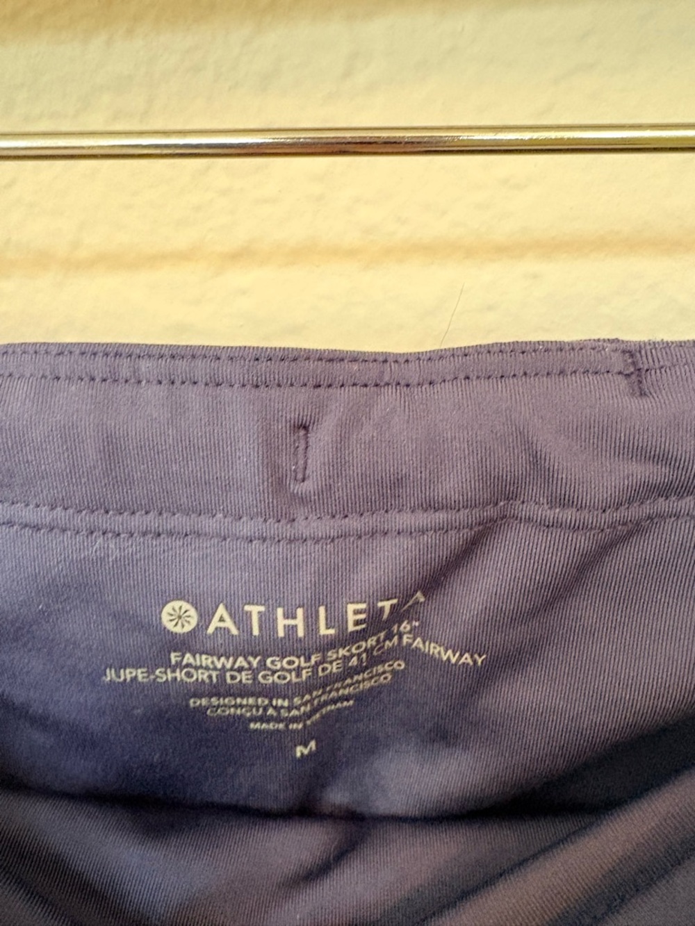 Athleta Navy Performance Skort with Zip Pockets - Picture 3 of 3